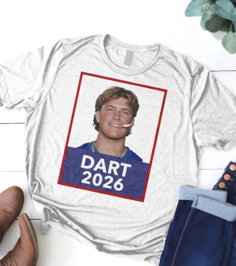 Dart 2026 Cigarette Image Red Frame T-Shirt