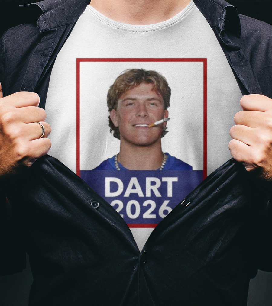 Dart 2026 Cigarette Image Red Frame T-Shirt