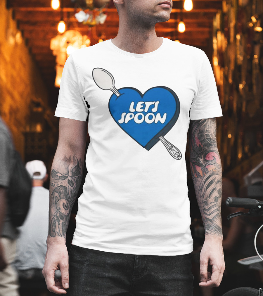 Staycool X Good Culture Let’s Spoon Heart Blue Design With Spoons T-Shirt