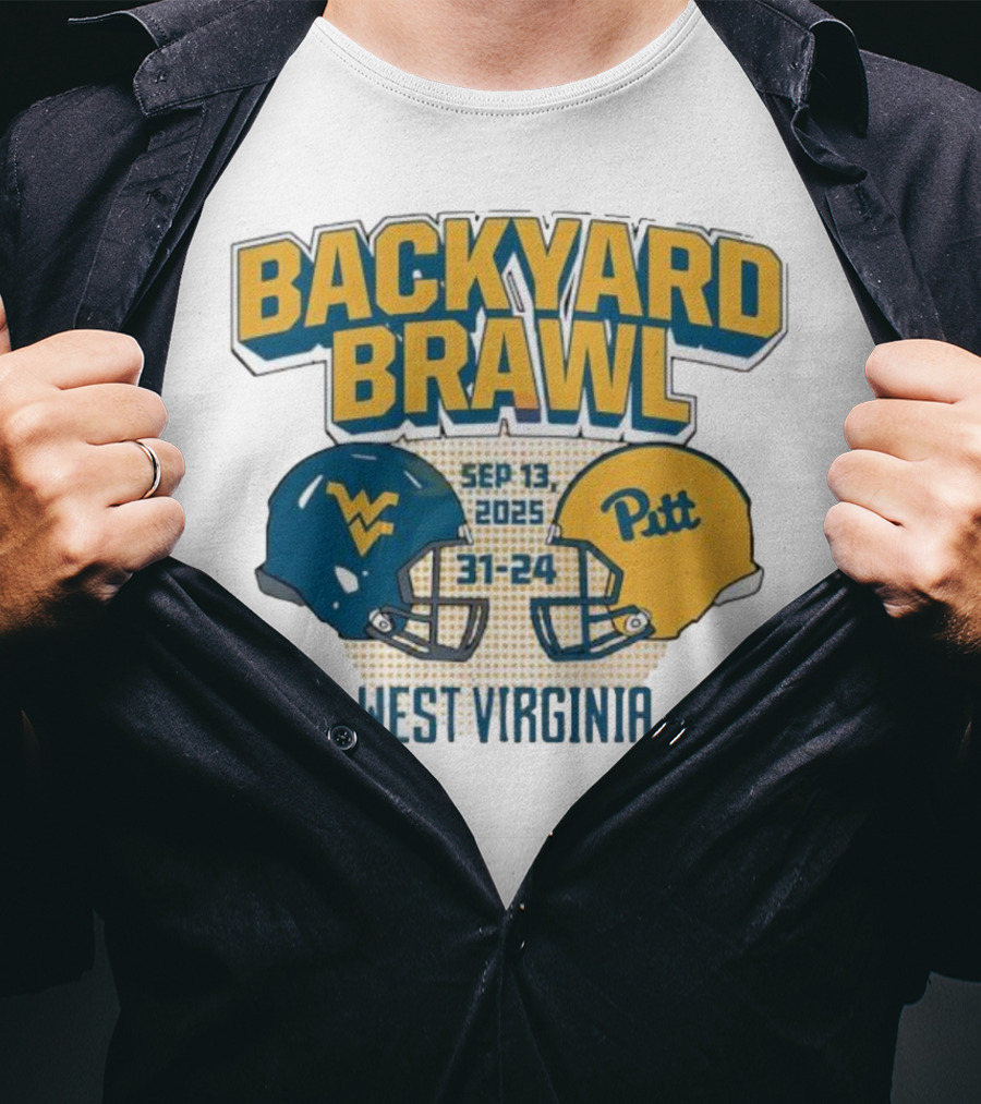 Backyard Brawl West Virginia Sep 13 2025 Pitt 31-24 T-Shirt