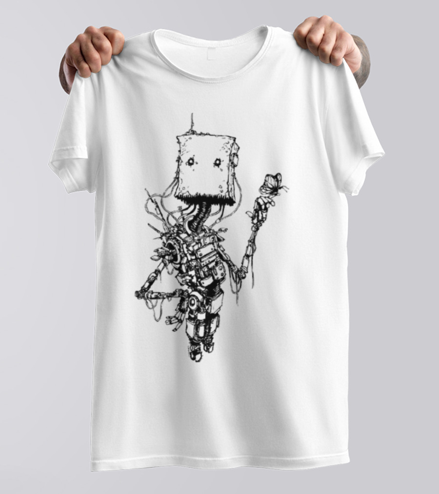 Butterfly Bot Robo Nature Fusion T-Shirt