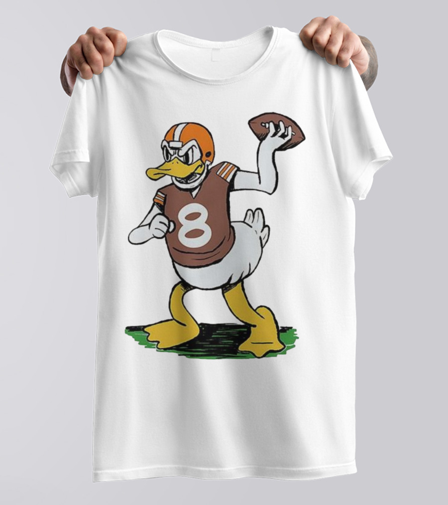 Duck Quarterback Number 8 Cleveland Browns Dillon Gabriel T-Shirt