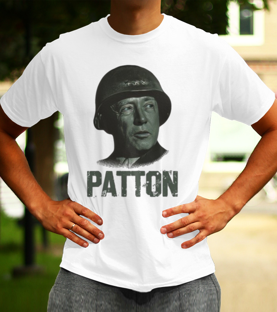 Fightbackpodcast General Patton Image With Patton Text T-Shirt