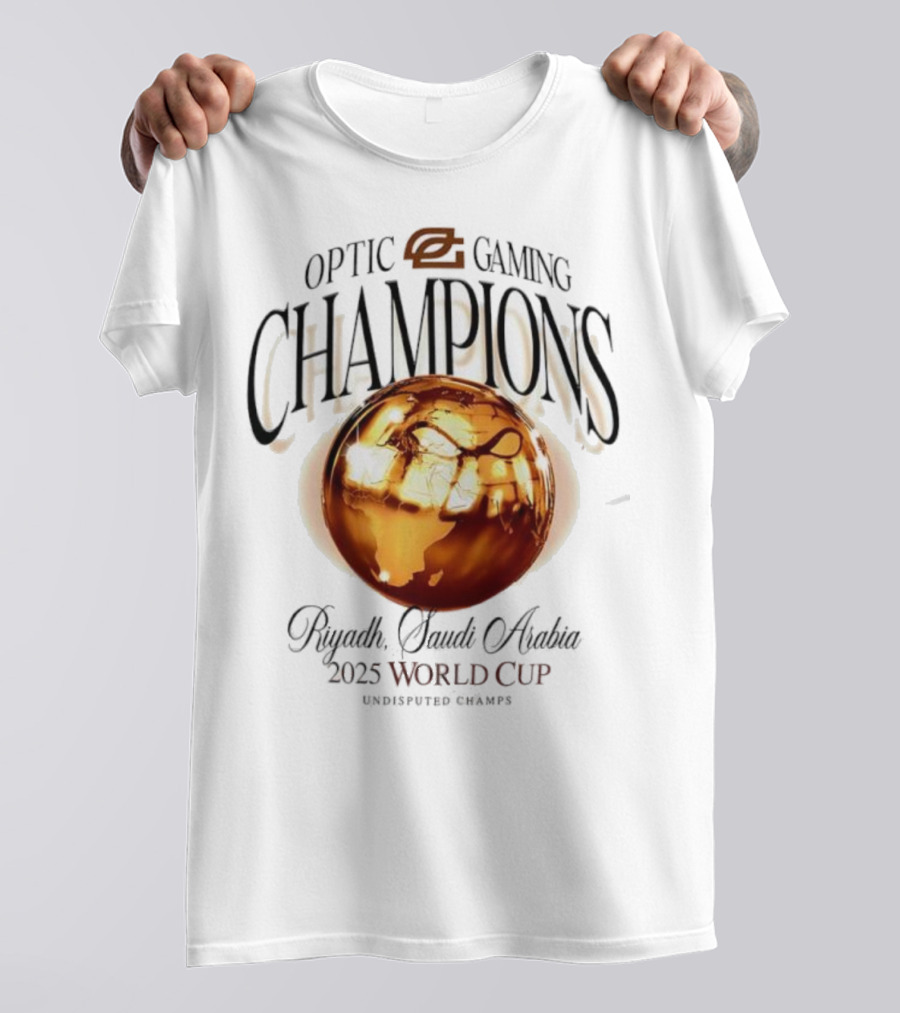 OpTic Gaming EWC Champions Riyadh Saudi Arabia 2025 World Cup Undisputed Champs T-Shirt