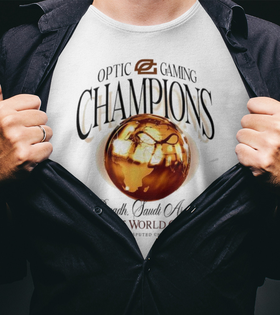 OpTic Gaming EWC Champions Riyadh Saudi Arabia 2025 World Cup Undisputed Champs T-Shirt