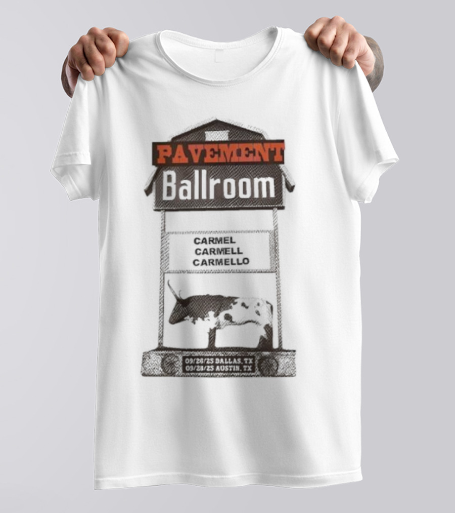 Pavement Ballroom Tour Texas 2025 Carmel Carmell Carmello T-Shirt