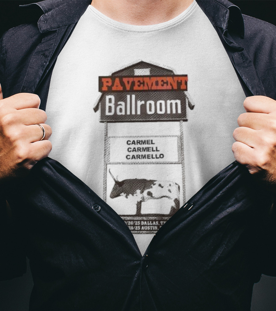 Pavement Ballroom Tour Texas 2025 Carmel Carmell Carmello T-Shirt