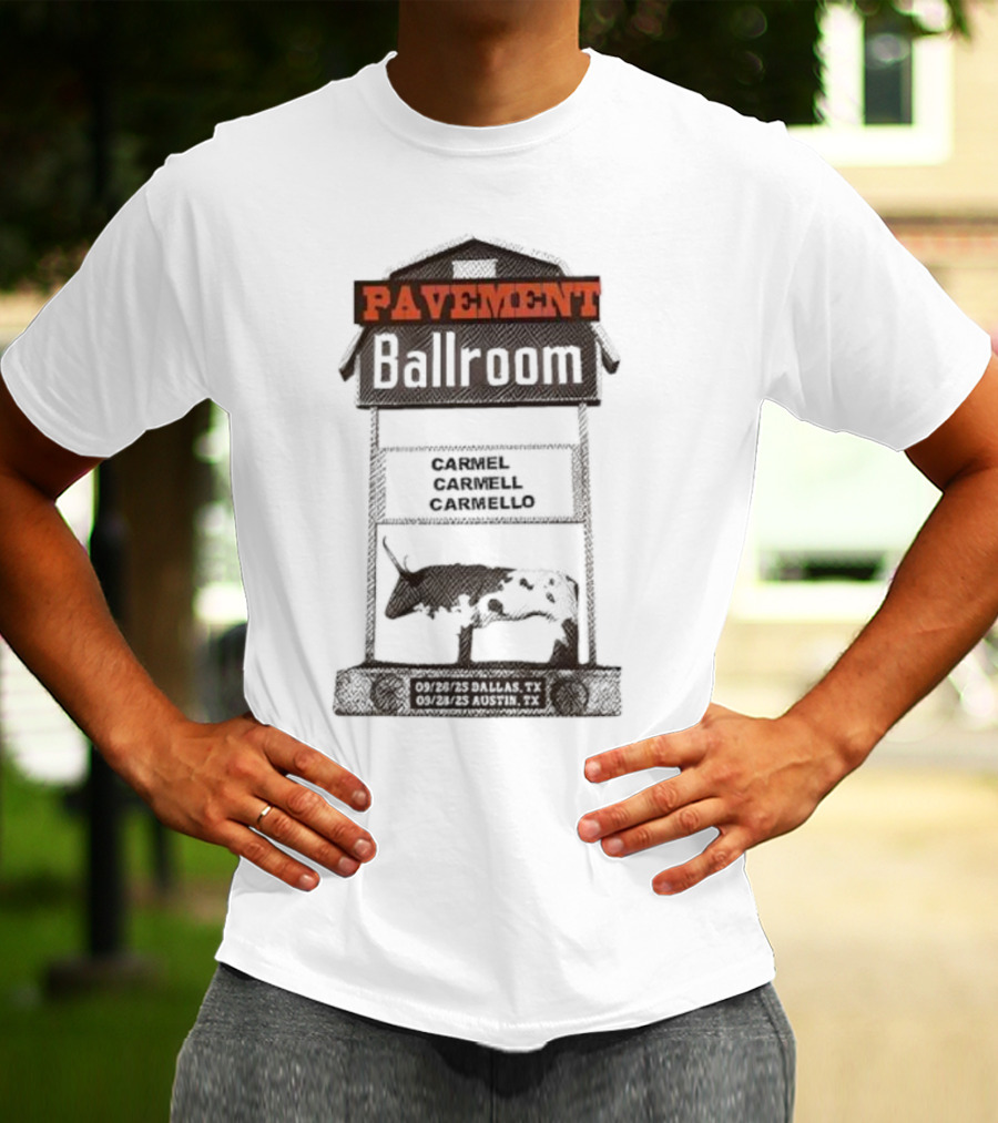 Pavement Ballroom Tour Texas 2025 Carmel Carmell Carmello T-Shirt