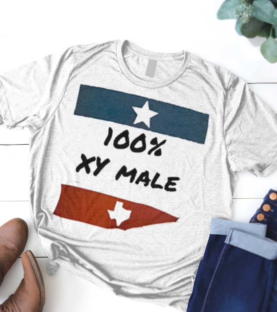 Texas Star 100 Percent XY Male Flag Design T-Shirt