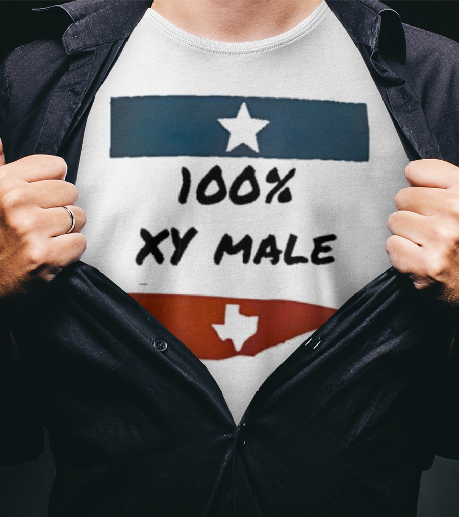 Texas Star 100 Percent XY Male Flag Design T-Shirt