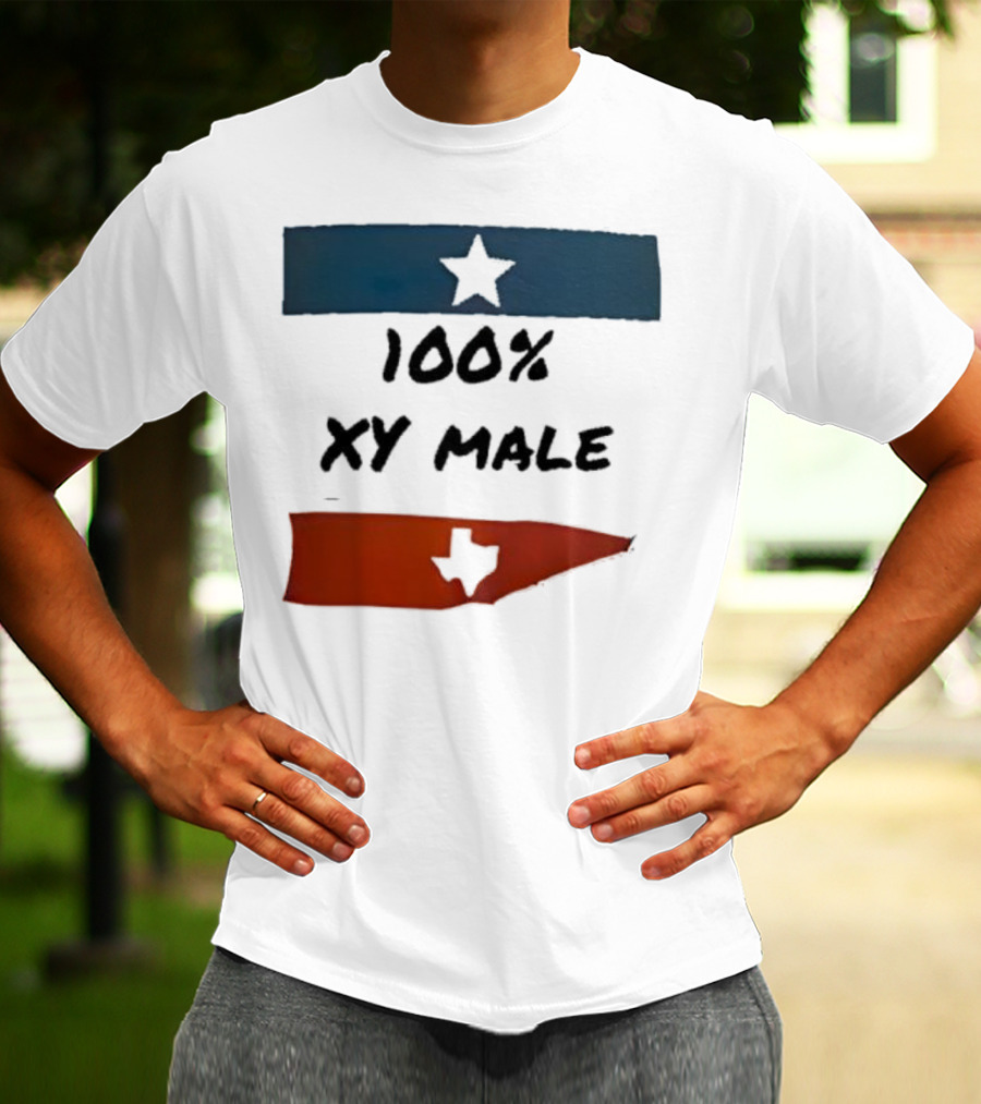 Texas Star 100 Percent XY Male Flag Design T-Shirt