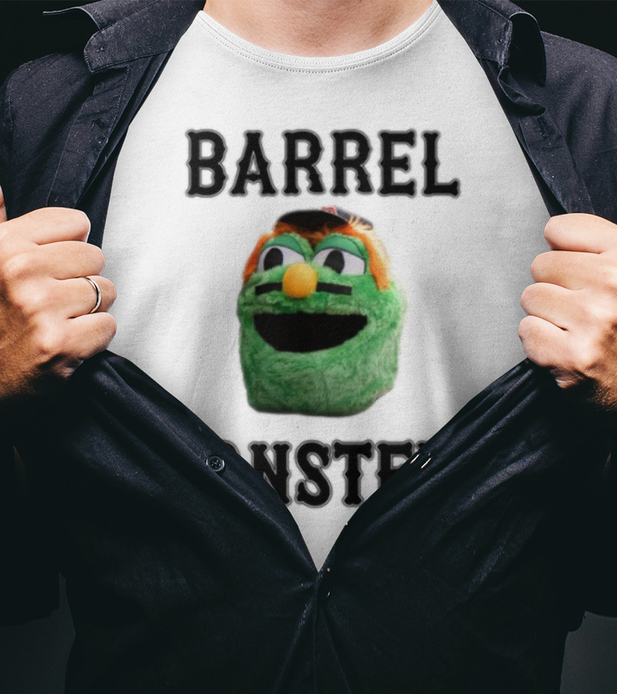 Barrel Monsters Wally Green Fur Mustache Baseball Hat T-Shirt