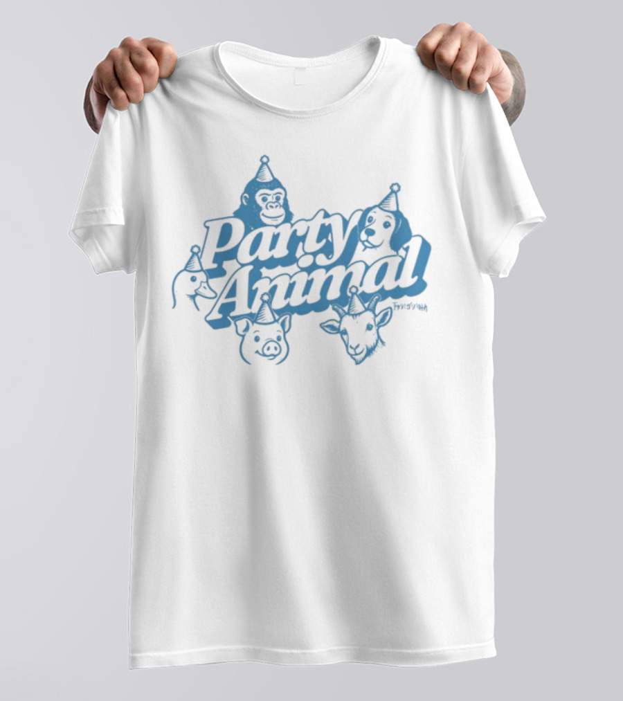 Chase Hudson Party Animal Fun Iconic Design T-Shirt
