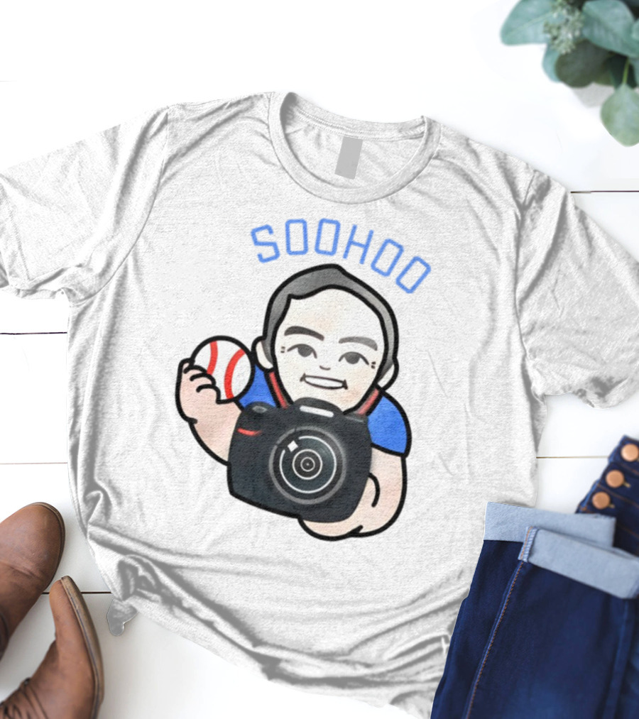 Soohoo Baseball Photographer Character Holding Camera And Ball T-Shirt