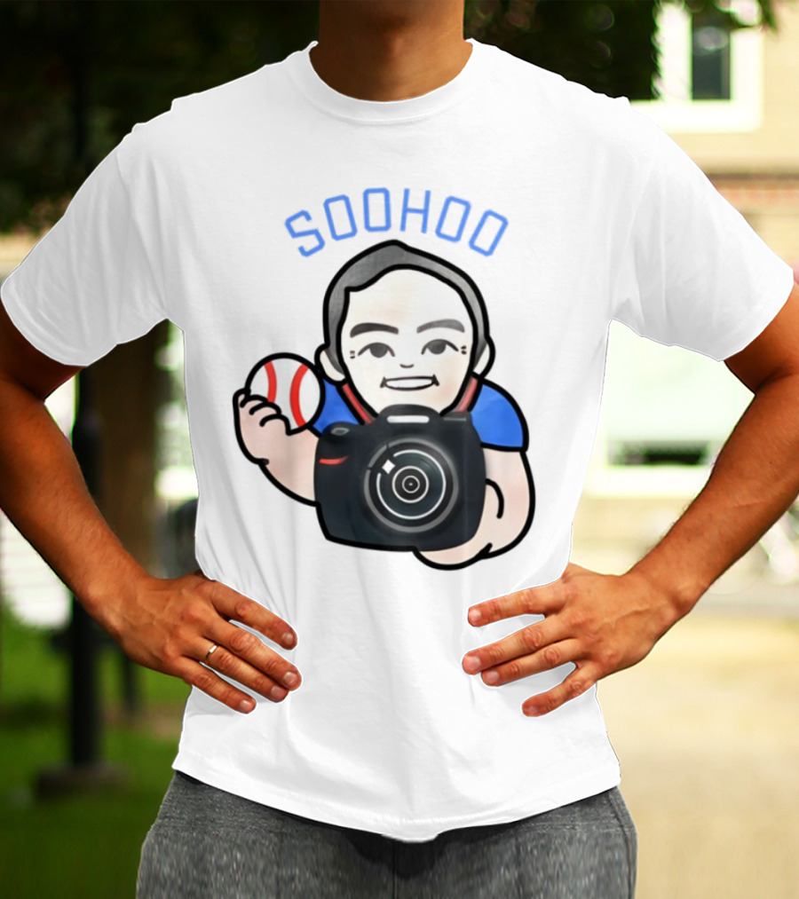 Soohoo Baseball Photographer Character Holding Camera And Ball T-Shirt