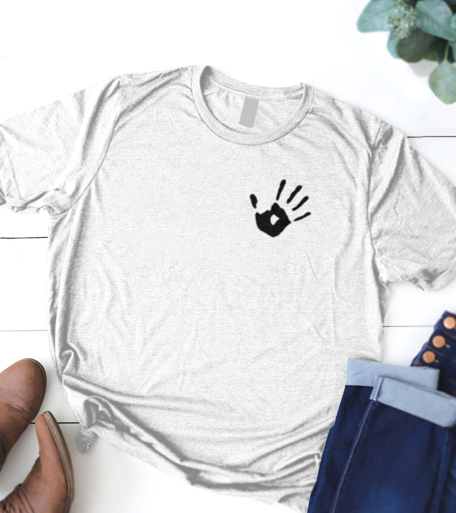 Davido Black Palm Imprint Unique Hand Symbol T-Shirt
