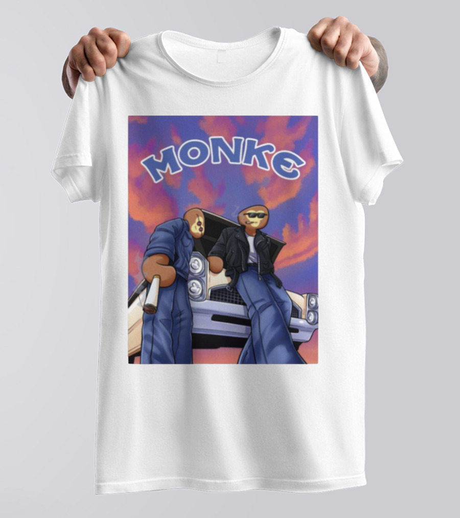 Joe Monke Cool Vibe Retro Car Art T-Shirt