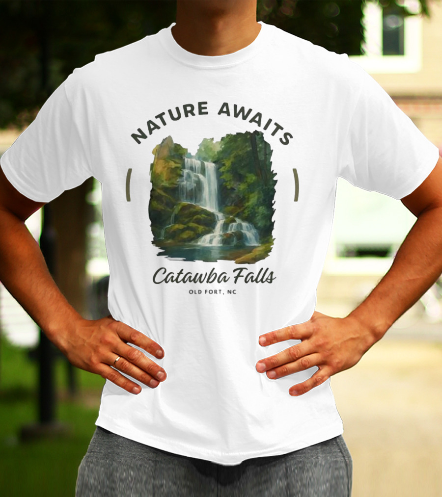 Nature Awaits Catawba Falls Old Fort NC T-Shirt