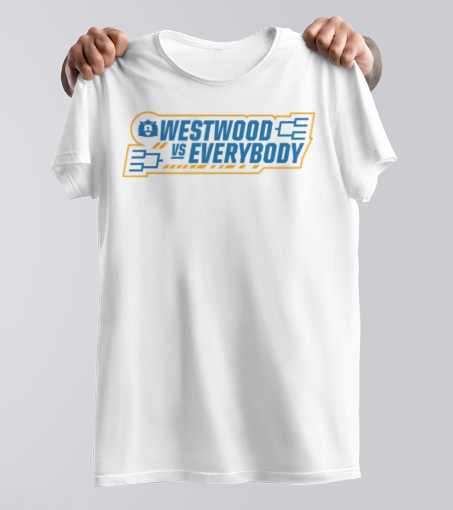 Westwood Vs Everybody Circuit Style Blue And Yellow T-Shirt