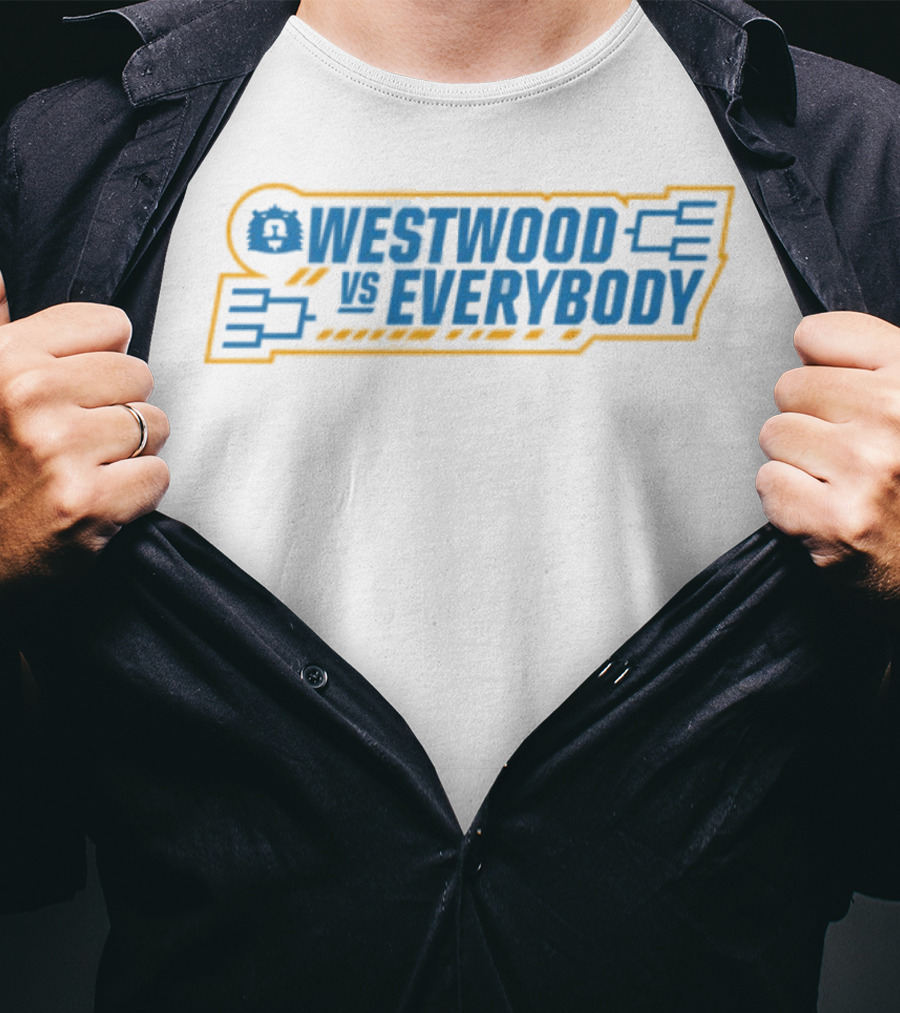 Westwood Vs Everybody Circuit Style Blue And Yellow T-Shirt