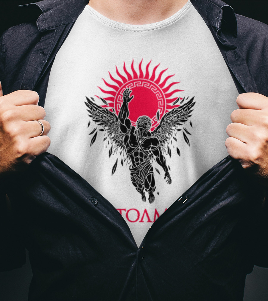 Ευτολμια Angel Silhouette With Rising Red Sun T-Shirt