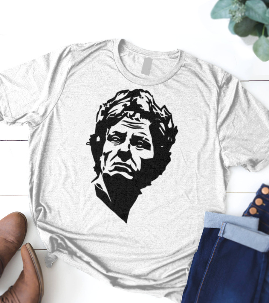 Daily Roman Updates Julius Caesar Line Art Sketch T-Shirt