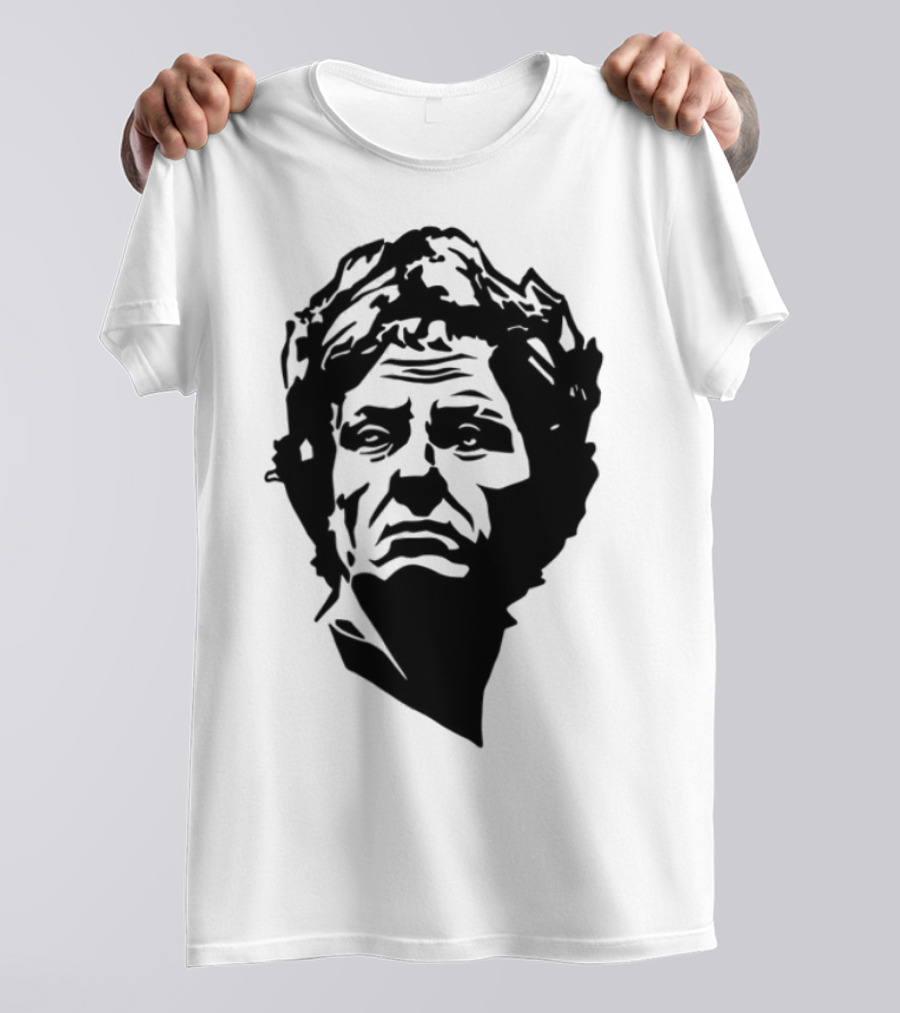 Daily Roman Updates Julius Caesar Line Art Sketch T-Shirt