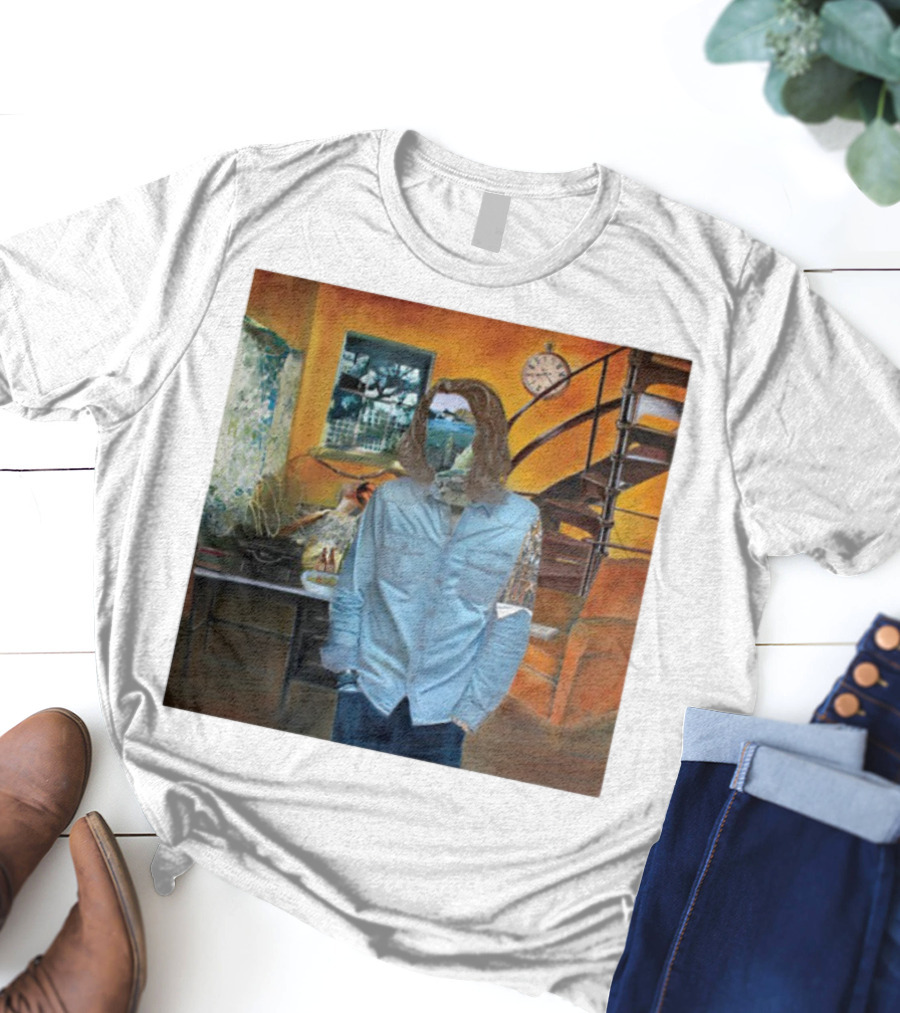 Hozier Album 10 Year Anniversary Surreal Collage Art Blue T-Shirt
