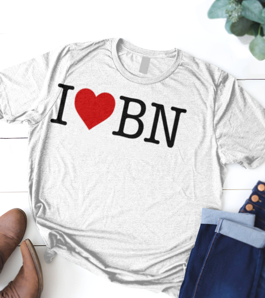 I Love BN Buenas Noches Heart Symbol Graphic T-Shirt