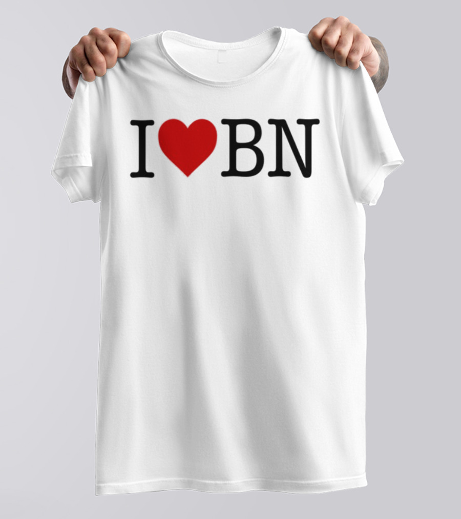I Love BN Buenas Noches Heart Symbol Graphic T-Shirt