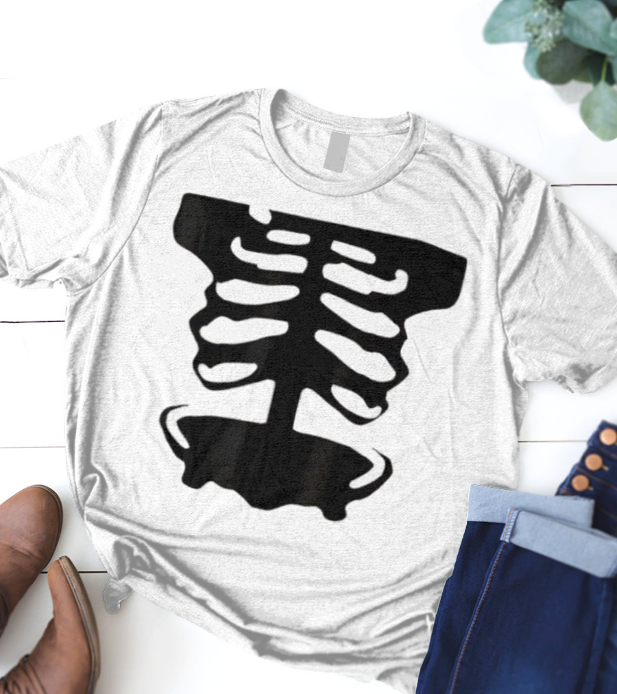 1x1x1x1 Forsaken Skeleton Halloween Costume T-Shirt
