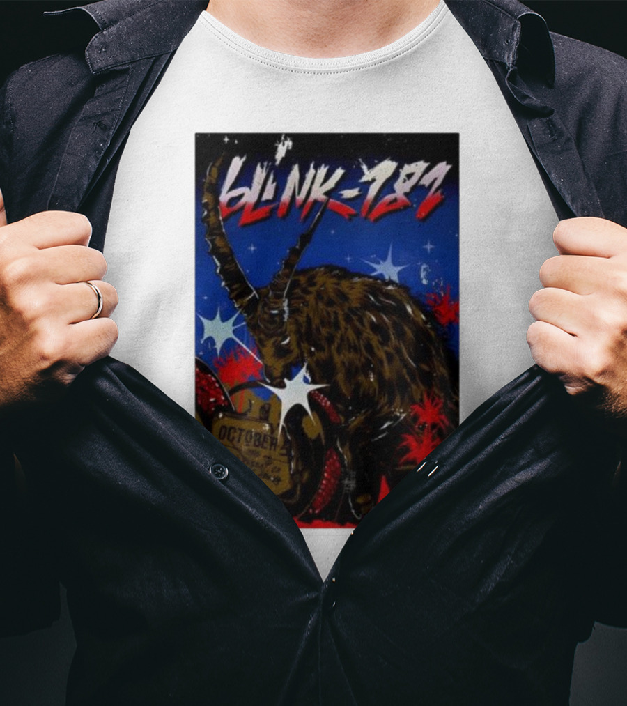 Blink 182 October 5 2025 Palm Desert Goat Starry Night T-Shirt