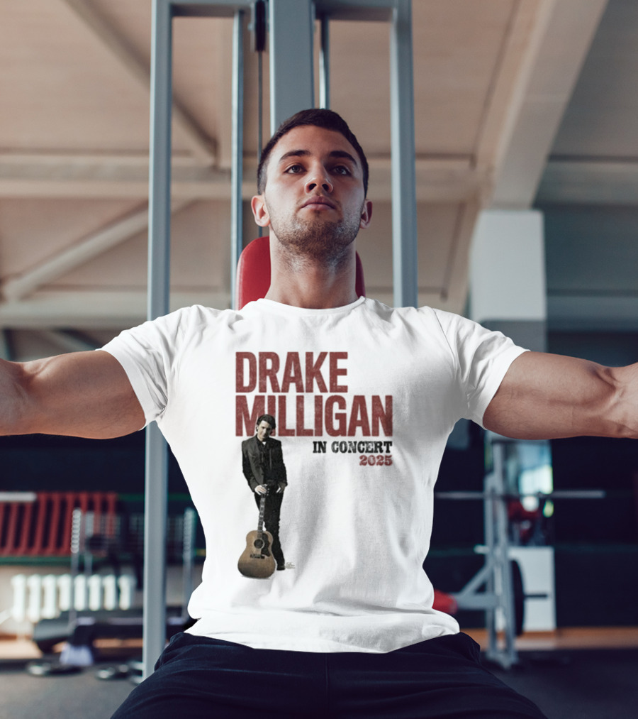 Drake Milligan Live On Stage 2025 Concert Tour T-Shirt