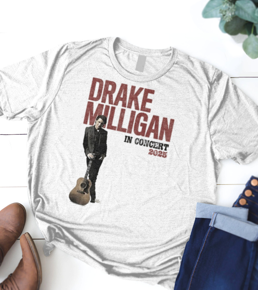 Drake Milligan Live On Stage 2025 Concert Tour T-Shirt