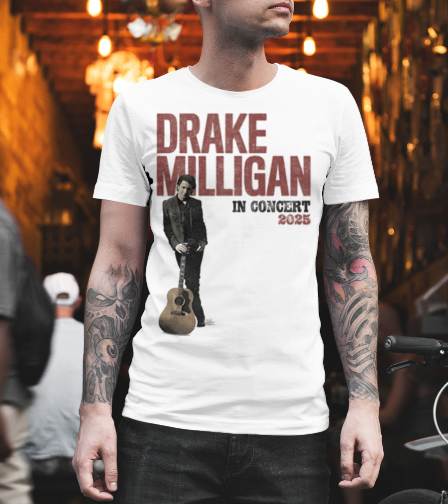 Drake Milligan Live On Stage 2025 Concert Tour T-Shirt