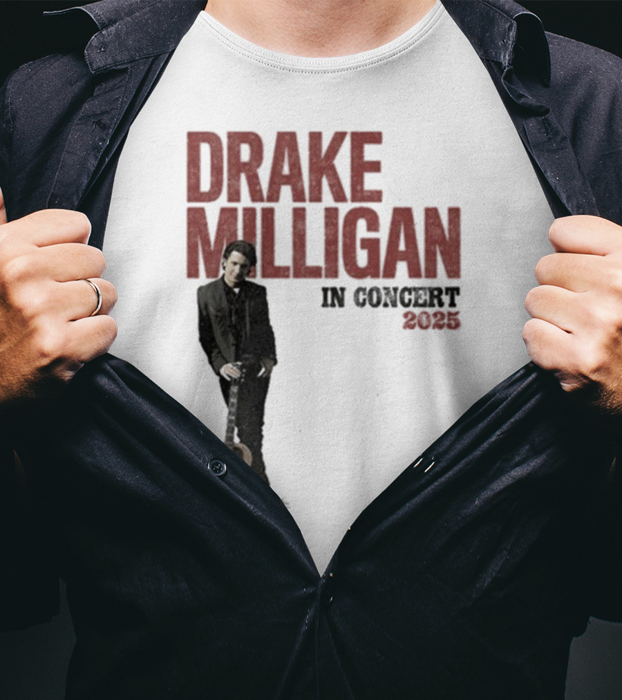 Drake Milligan Live On Stage 2025 Concert Tour T-Shirt