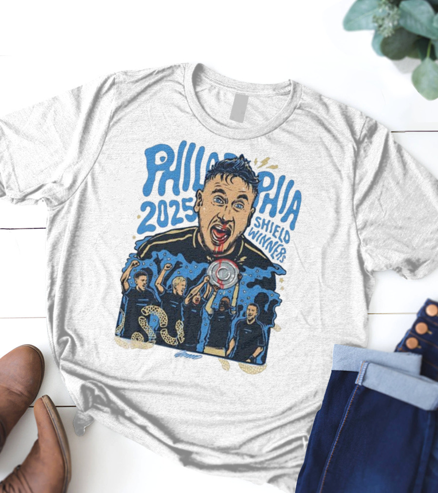 Philadelphia 2025 Shield Winners Union Victory T-Shirt