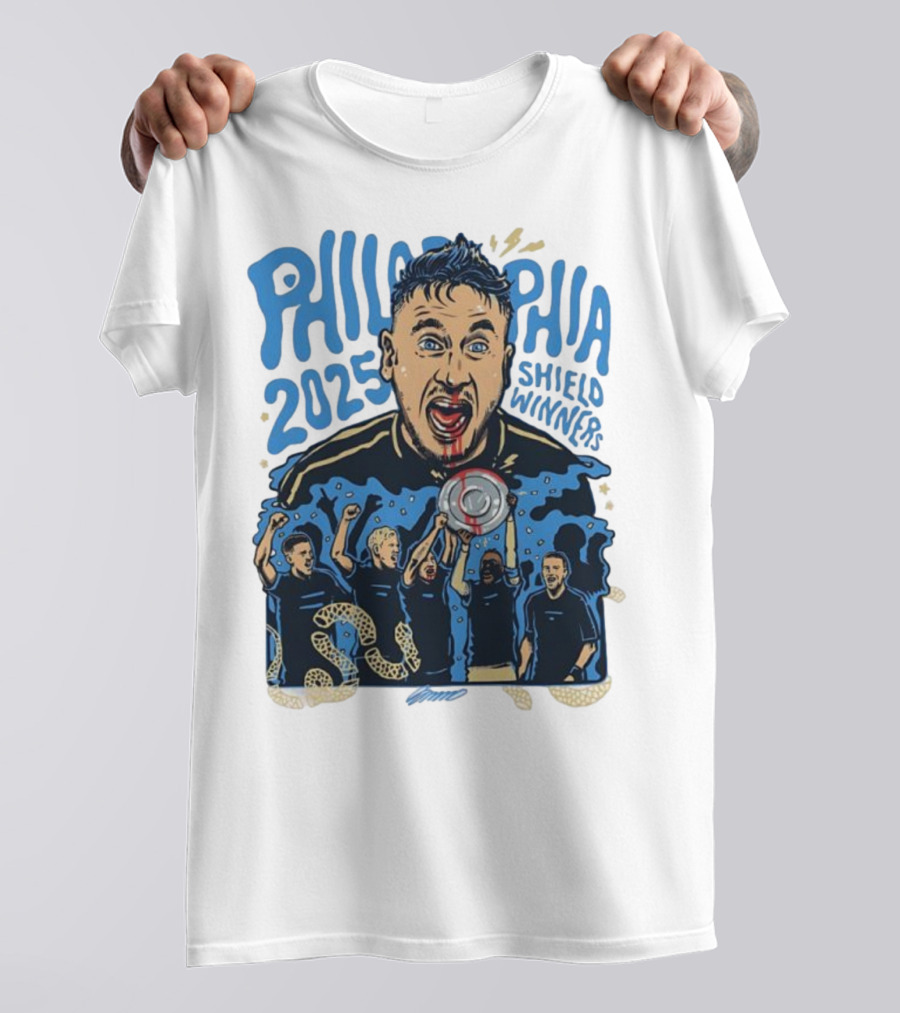 Philadelphia 2025 Shield Winners Union Victory T-Shirt