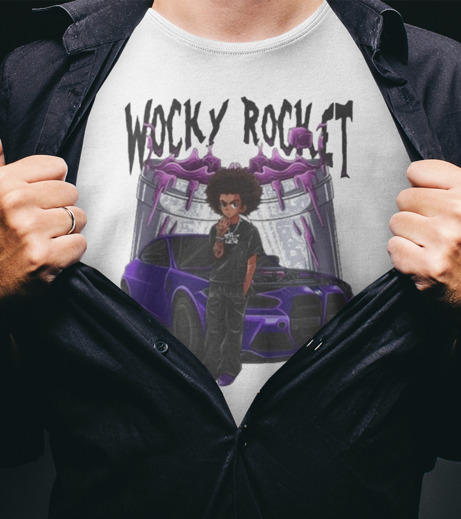 Wocky Rocket SRT Halloween Purple Car Character T-Shirt