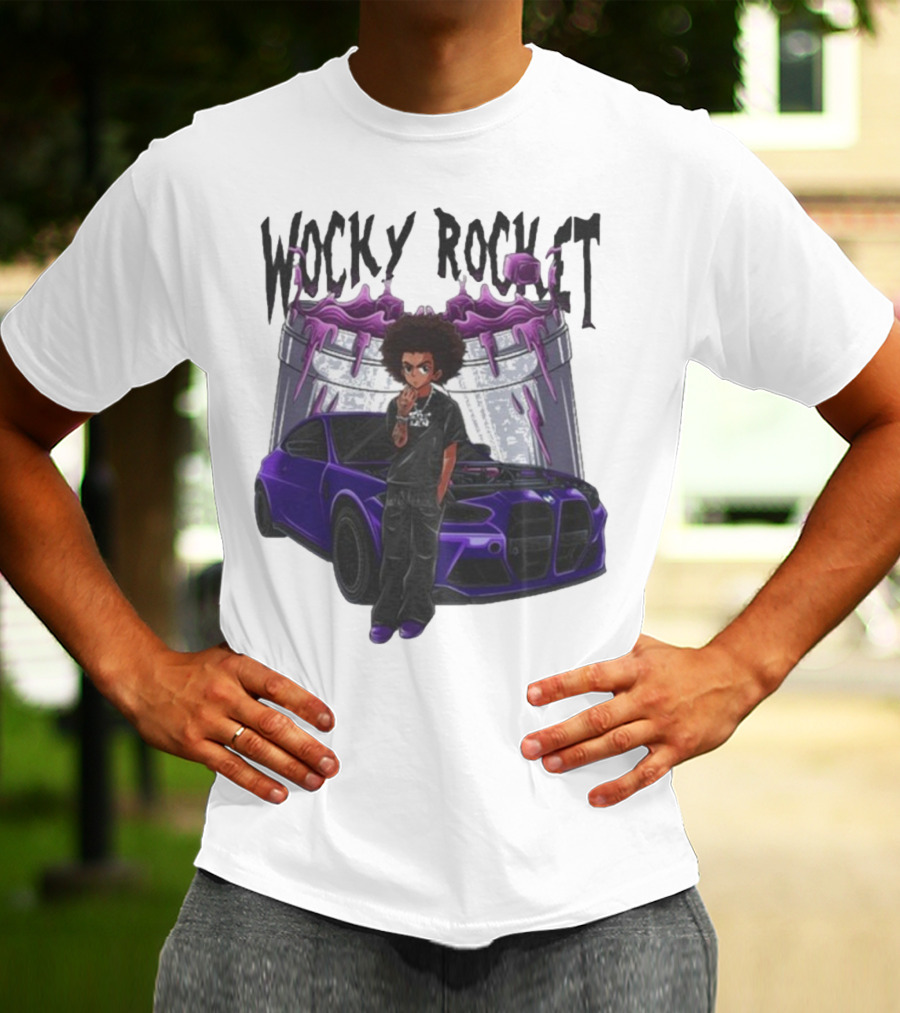 Wocky Rocket SRT Halloween Purple Car Character T-Shirt
