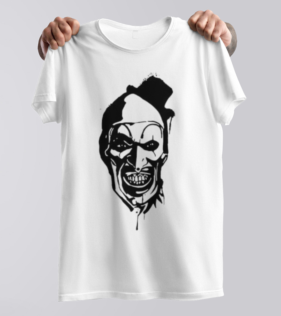 Art The Clown Terrifier Horror Character Face Illustration T-Shirt