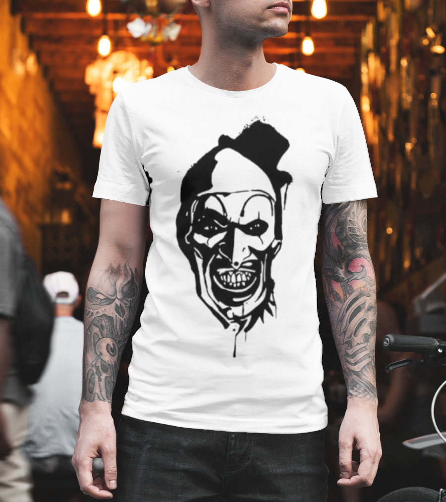 Art The Clown Terrifier Horror Character Face Illustration T-Shirt