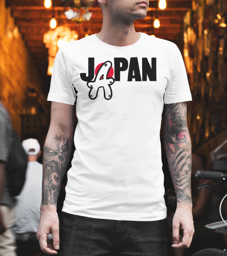 Japan Blu Boy A Bright Red Sun Playful Style T-Shirt