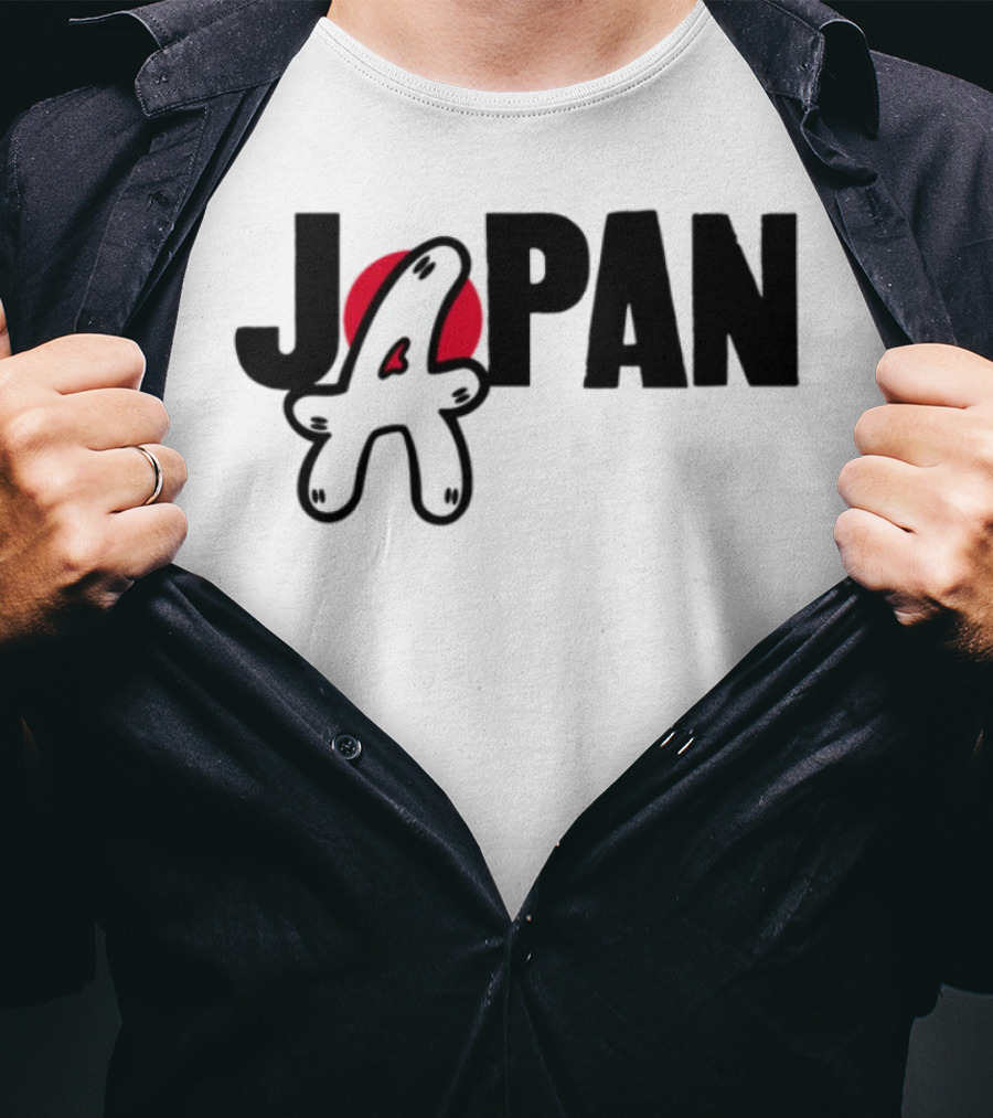 Japan Blu Boy A Bright Red Sun Playful Style T-Shirt