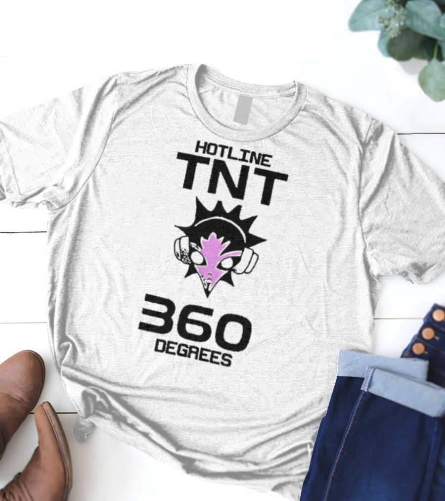 Hotline TNT 360 Degrees Sunburst Headphones Pink Blast T-Shirt