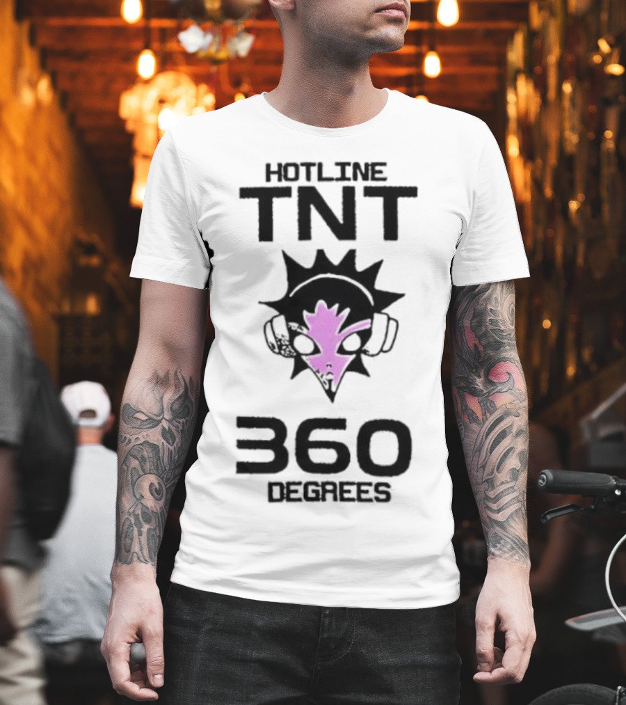 Hotline TNT 360 Degrees Sunburst Headphones Pink Blast T-Shirt