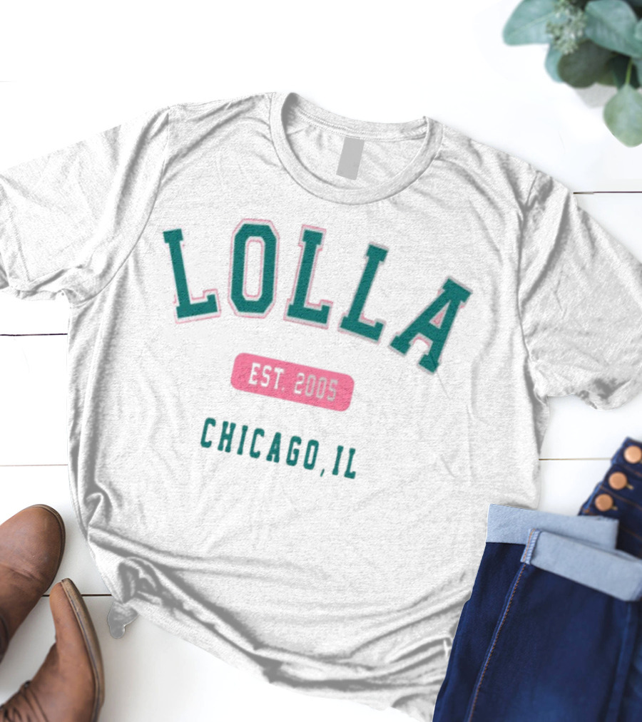 Lolla Est 2005 Chicago IL Collegiate Style T-Shirt