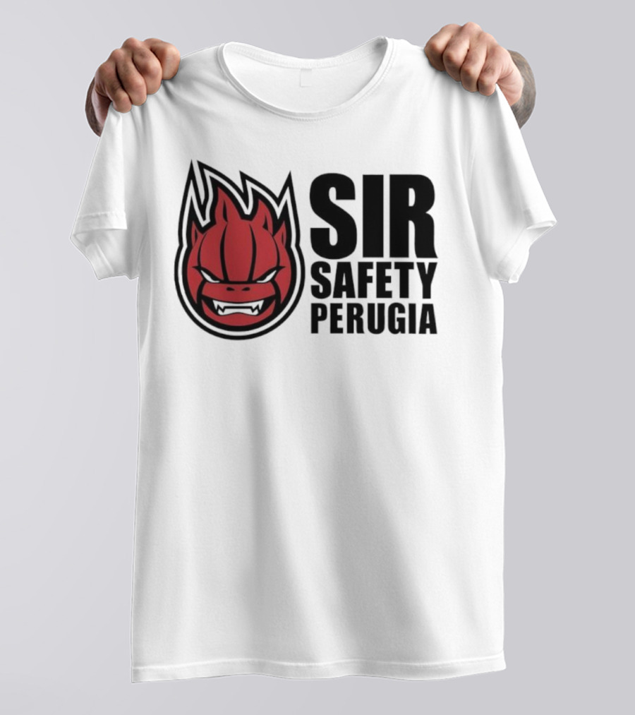 Sir Safety Perugia Volleyball Team Iconic Red Mascot T-Shirt