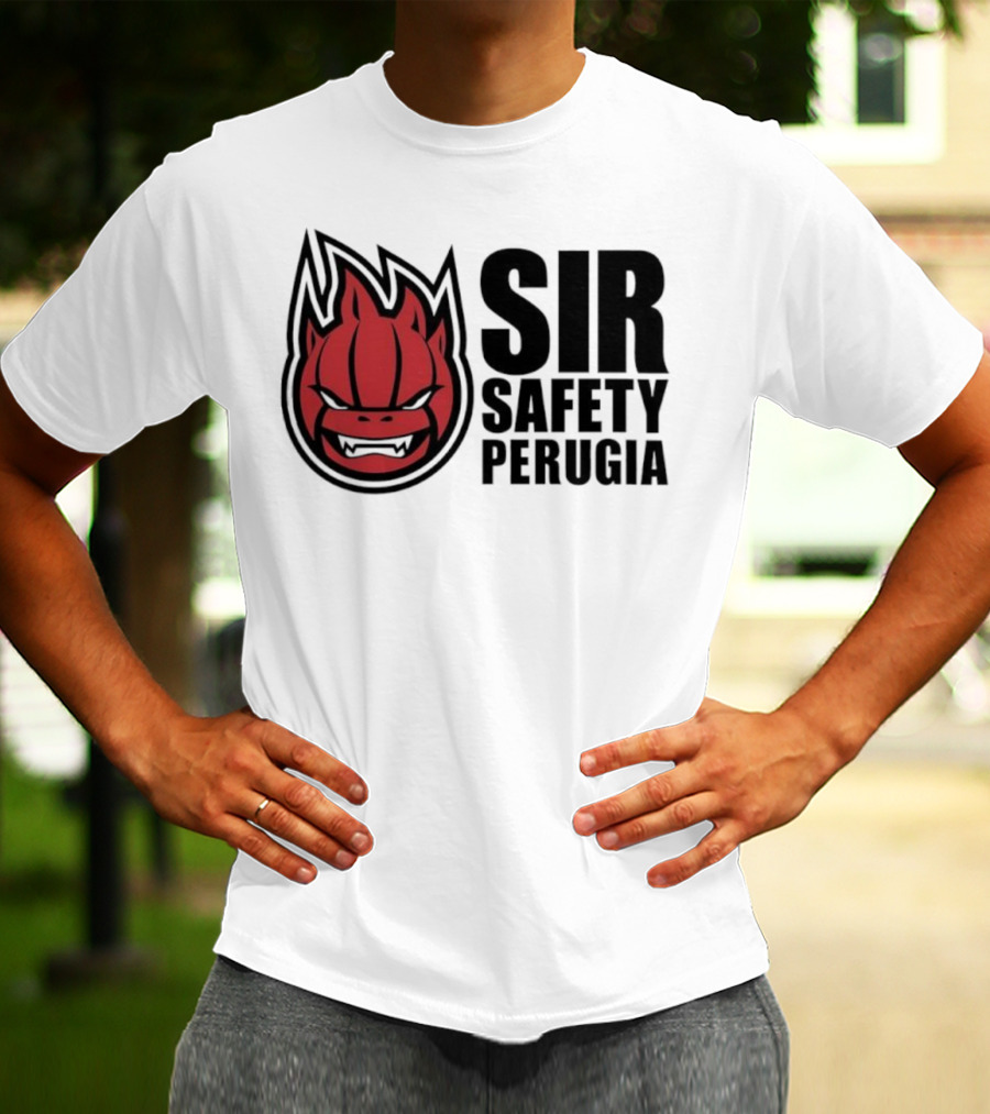 Sir Safety Perugia Volleyball Team Iconic Red Mascot T-Shirt