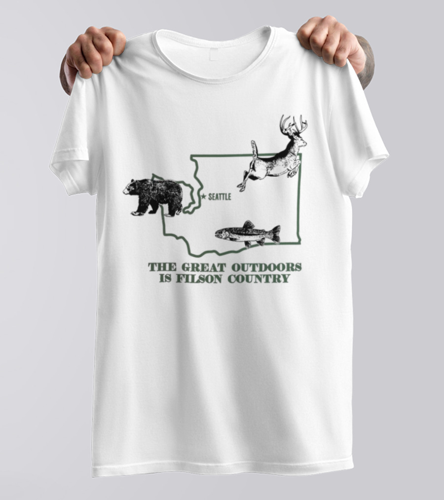 Explore Washington State Wildlife The Great Outdoors Is Filson Country T-Shirt